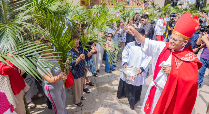 Arzobispo de Trujillo bendice los ramos y preside la Santa Misa
