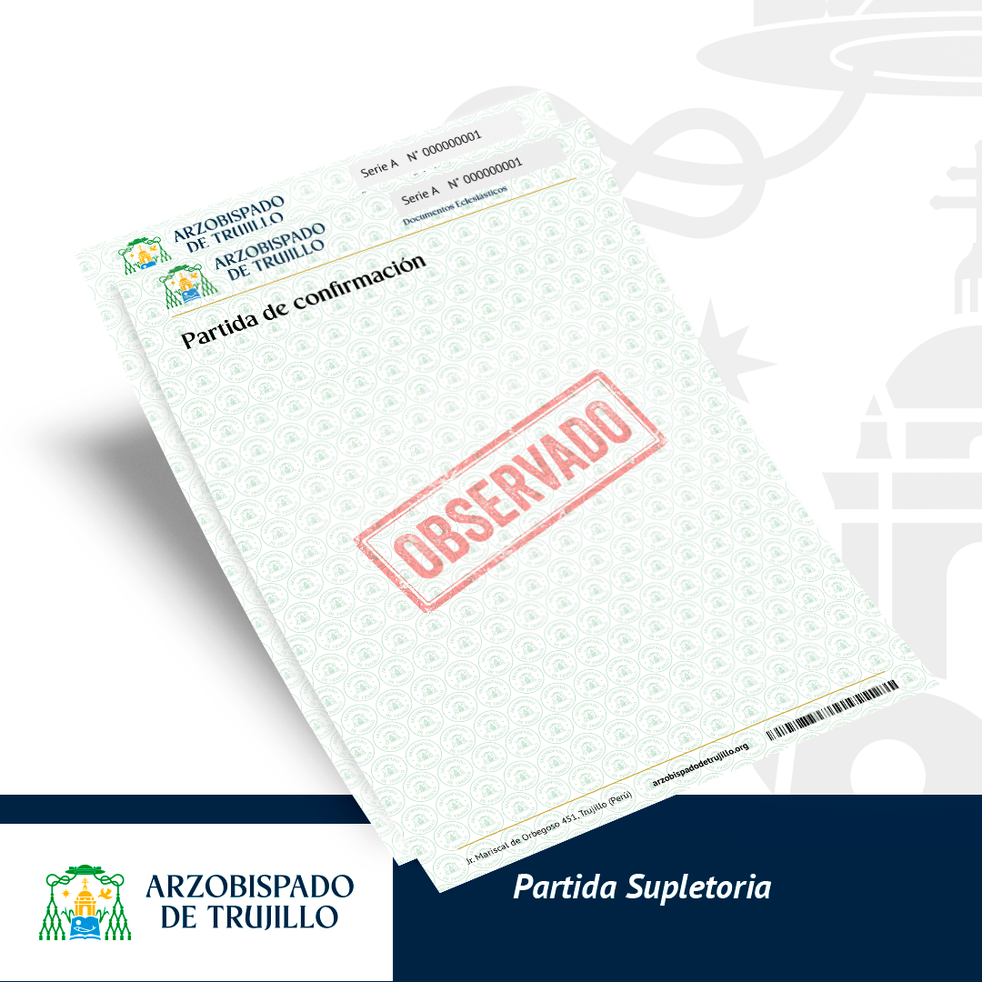 Rectificación de Partida de Confirmación